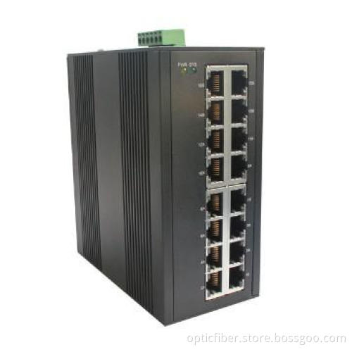 10/100m Industrial Management Ethernet Switch with 16 RJ45 (UTP) Ports